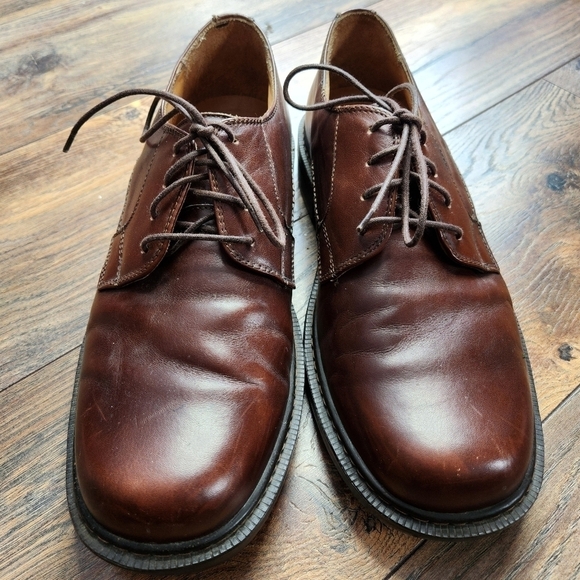 Clarks Leather Brown Mens Shoe Size 9 - Picture 5 of 8
